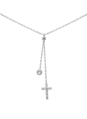 925纯银项链女小众ins十字架轻奢