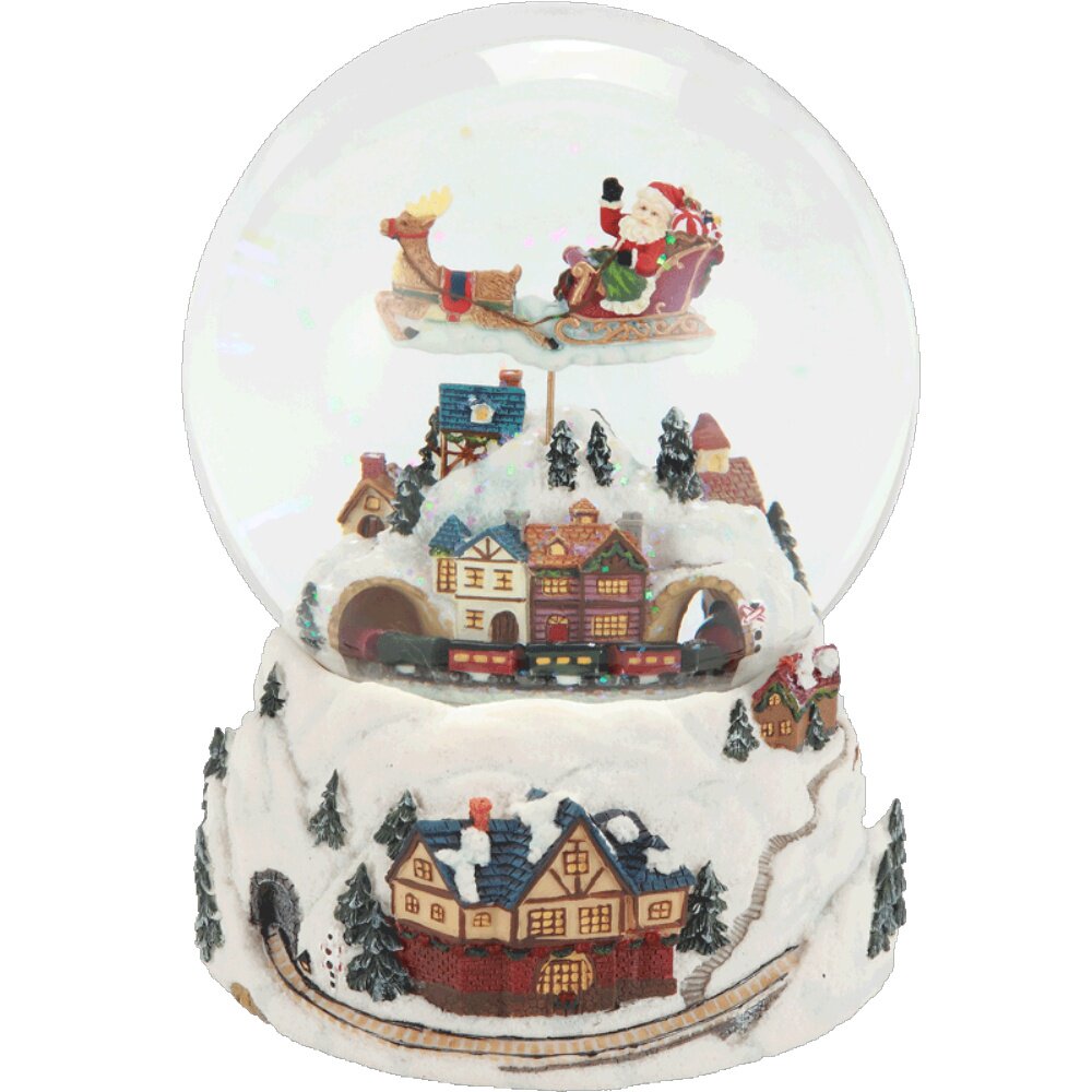 JARLL音乐盒八音盒水晶球送女生女友女孩儿童生日圣诞节礼物雪山