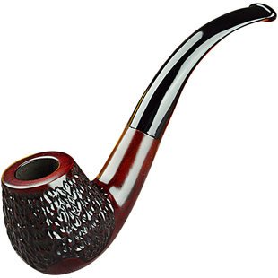 优雅男士老式旱烟袋锅子实木手工黑檀石楠木过滤烟丝烟斗烟草专用