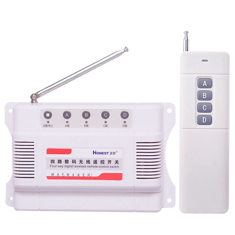 正實220V/380V伏四路無線遙控開關(guān)智能遠程正反轉(zhuǎn)電機燈具遙控器