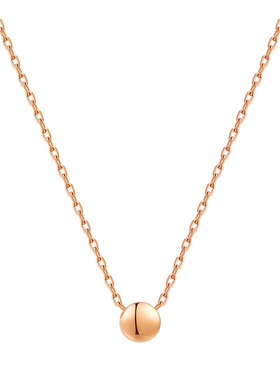 简约钢包18k小金豆豆项链妇女节