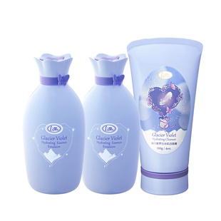 【里美】limi冰川紫罗兰水肌套装 洁面/慕丝/精华/霜/乳液/眼霜