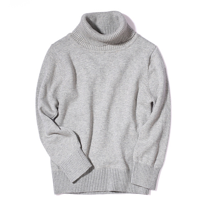 加绒高领套头纯棉打底保暖针织衫