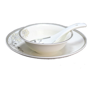 金汉宫酒店摆台餐具套装碗盘碟勺子饭店用品餐具套装四件套件商用