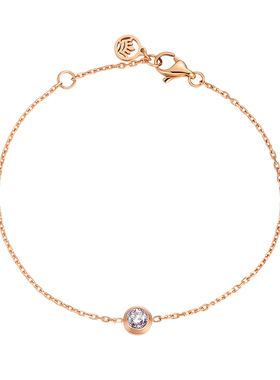 ins风单钻玫瑰金情侣女时尚款