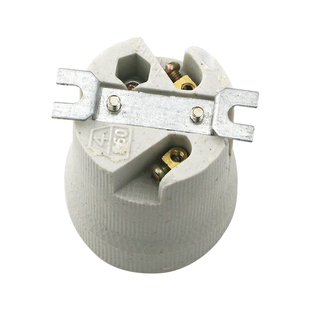 E27螺口陶瓷灯头吸顶浴霸改装带线保温铜芯耐高温全牙罗丝口灯座