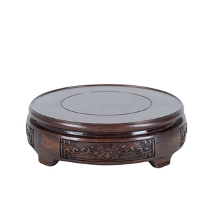 木质底座托架实木工艺品摆件花瓶奇石佛像盆景茶壶香炉底盘架圆形