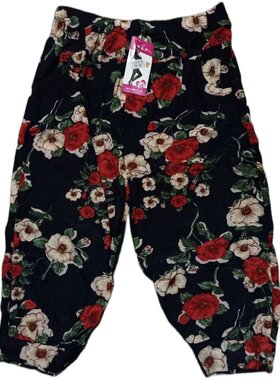 100-200斤冰丝七分裤九分三分女裤灯笼中裤中老年妈妈夏薄高弹力