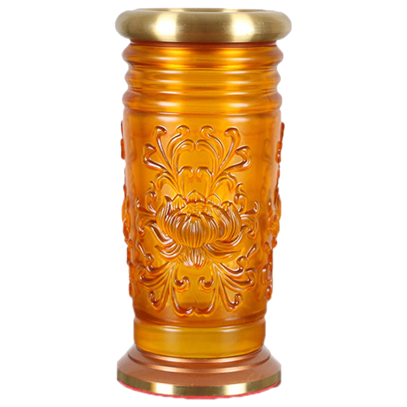 仿琉璃莲花插香筒供奉家用香桶