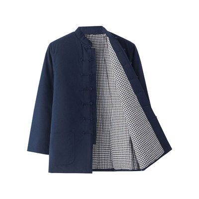 棉袄唐装棉老粗布中老年加厚复古