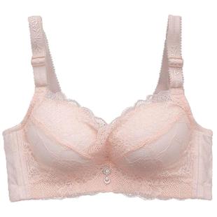 无钢圈超厚胸罩小胸A杯加厚6cm女士内衣蕾丝性感聚拢调整型文胸