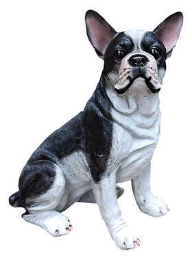 巴哥门厅花园庭院迎宾布置仿真狗