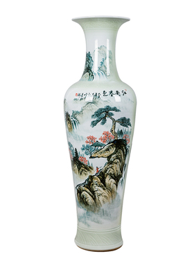 景德镇落地陶瓷大花瓶江南春色