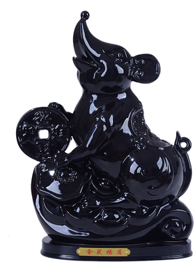 吉祥陶瓷红色风水鼠年工艺礼品