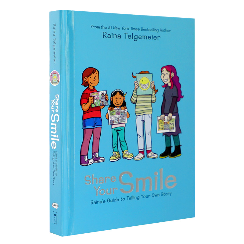 英文原版Share Your Smile:Raina's Guide to Telling Your Own Story 分享你的微笑儿童漫画绘本儿童情绪绘本漫画创作互动笔