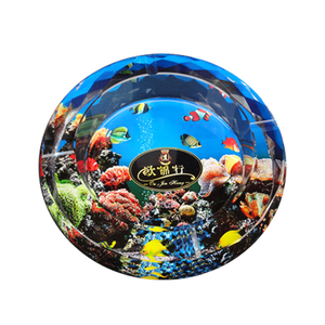 高档时尚家居水晶烟灰缸奔驰宝马车标创意 欧式酒吧烟缸个性定制