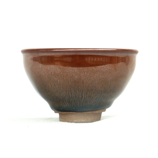 复古黄兔毫建阳建盏 传统水吉原矿铁胎建窑变 全手工铁盏门茶杯