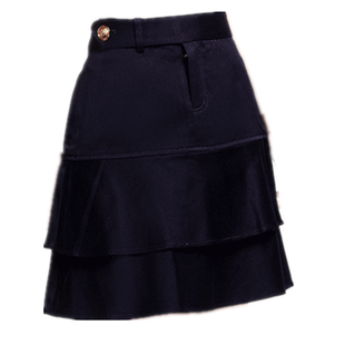 小熊家专柜款纯棉百褶裙半身裙TTSC0203F女款大摆A字裙