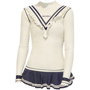 韩国ROLAROLA正品海军风分体潜水服泳衣水母衣防晒速干薄款女夏新