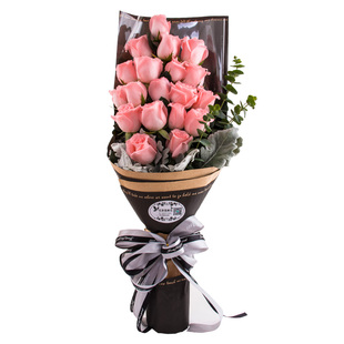 厦门花店同城送花上门泉州福州鲜花速递配漳州韩式11朵红玫瑰花