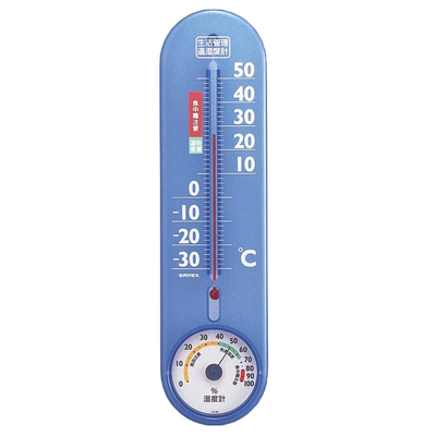 EMPEX日本制造进口高精准度湿度计家用室内壁挂式复古水银温度计