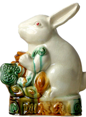 陶瓷礼品生肖兔子摆件