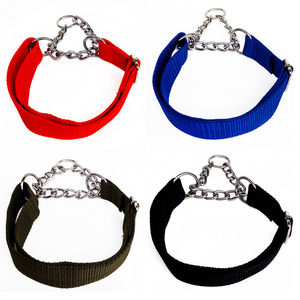 狗狗军绿脖圈德牧金毛项圈小狗P链宠物颈圈中型犬大型犬遛狗脖套