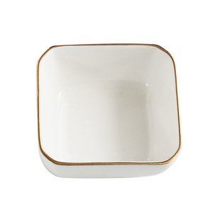 3×3正方碟酱料小蝶点心碟雪糕碟纯白骨瓷小蝶创意酒店餐具印logo
