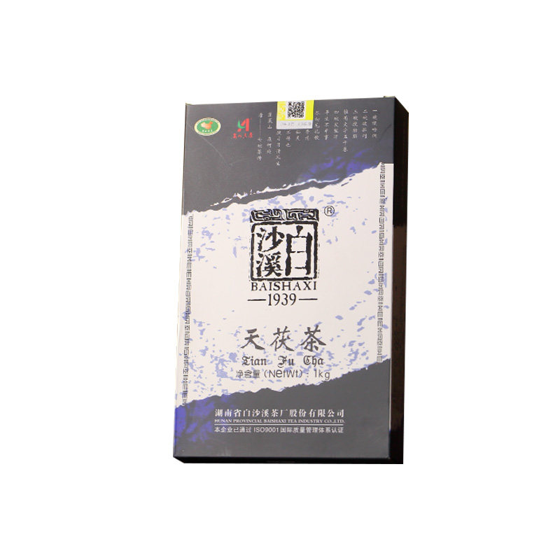安化黑茶湖南白沙溪特级天茯茶1kg正品金花手筑茯砖茶益生菌茶