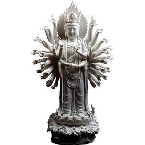 戴玉堂陶瓷摆件《千手观音》德化白瓷佛像客厅供奉工艺家居饰品
