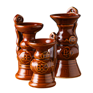 酥油灯长明灯供奉室内家用陶瓷油灯佛灯烛台灯座