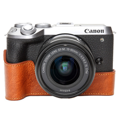 台湾tp真皮佳能相机包m6皮套