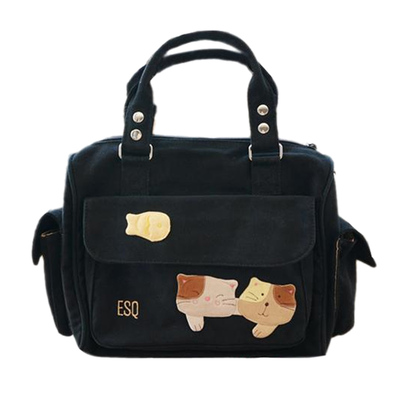 esq帆布手拎斜挎两用女包