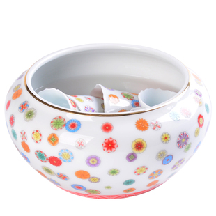 大号手绘茶洗茶杯碗陶瓷建青瓷水洗水盂青花瓷器茶道功夫茶具配件