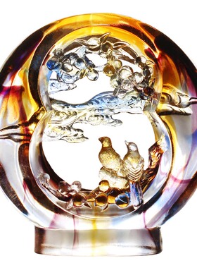 古法琉璃喜上眉梢结婚送礼装饰品