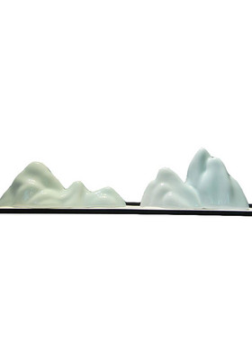 新中式风陶瓷禅意博古架会所假山