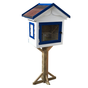 户外防腐木书屋社区景区校园读书角书柜防雨置物架商城迷你木书柜