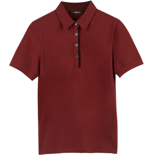 2022新款有领翻领polo衫带领短袖t恤女纯棉妈妈夏装半袖上衣体桖