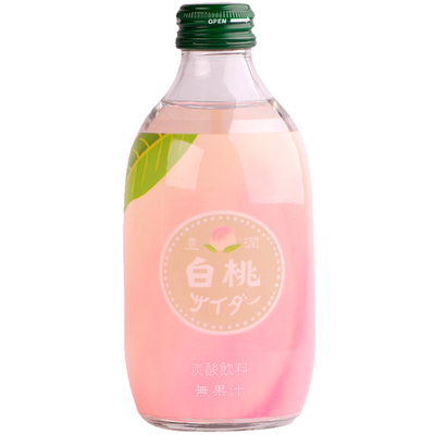 友桝白桃网红高颜值少女碳酸饮料