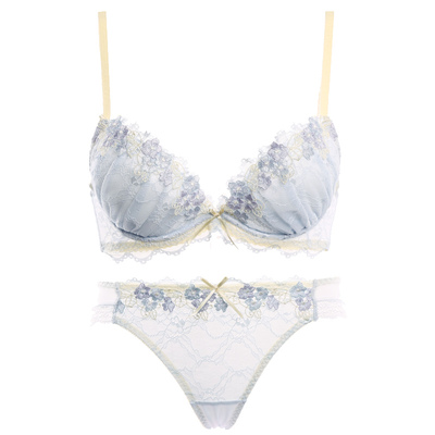 家日系文胸套装R家有钢圈甜美