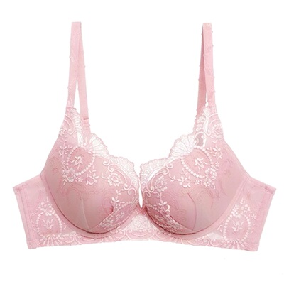 文胸重工刺绣典雅网纱侧收美背