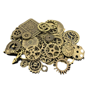 手工DIY合金属蒸汽朋克钟表齿轮指针混款滴胶衣服饰品配件