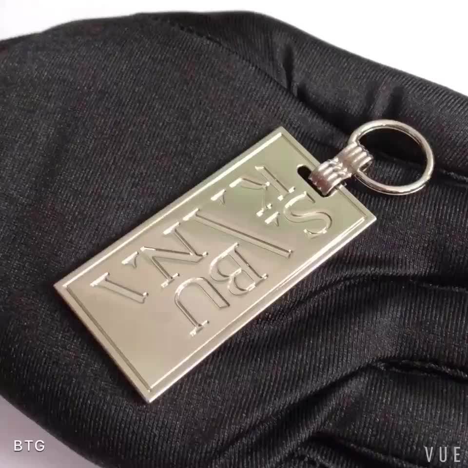 Manufacturer Handbag Accessories Design Silver Plated Metal Name Tag