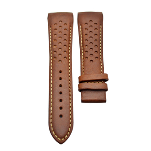 适配美度舵手原装弧口表带M025407A原厂真皮手表链22MM男橙舵M025