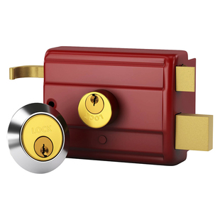 家用安全普通老式防盗门锁子 卧室室内木门外装门锁双舌556通用型