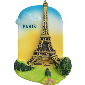 精品法国巴黎埃菲尔铁塔旅游纪念收藏品手绘树脂冰箱磁性贴小礼品