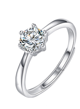 日韩风仿真银饰戒指送女友礼物