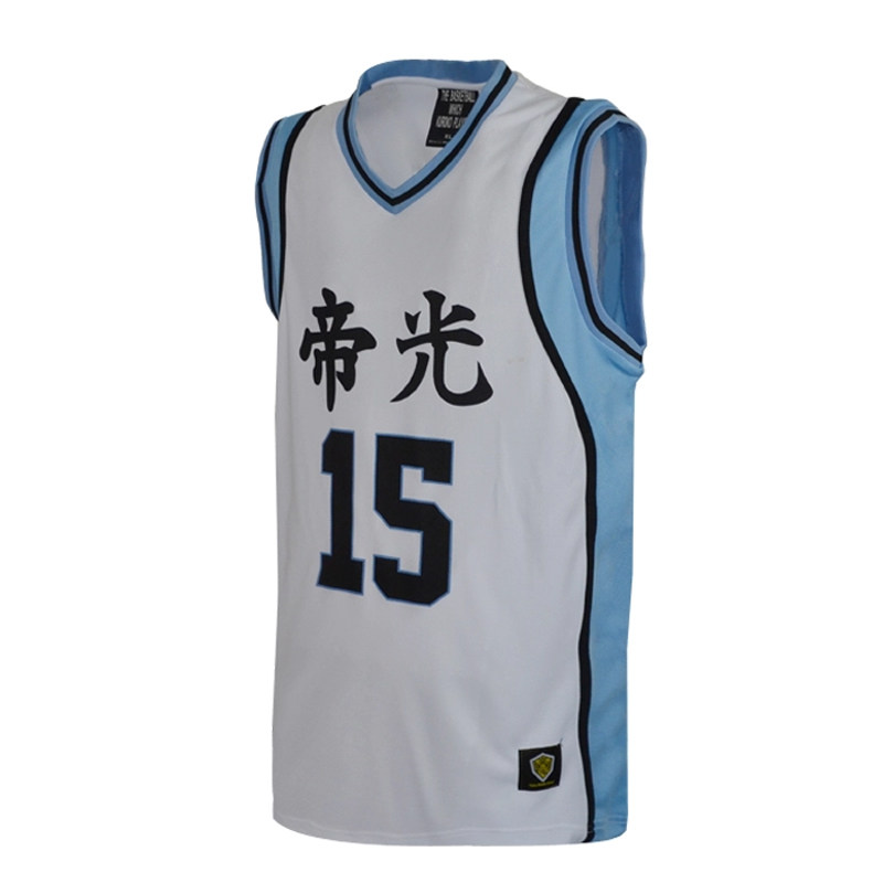 黑子的篮球帝光中学15号黑子哲也篮球服套装篮球衣背心可定做改名