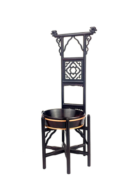 红木脸盆架中式风兵人结婚礼品