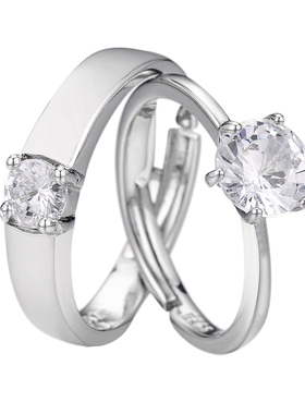 仿真结婚戒指礼物锆石日韩情侣